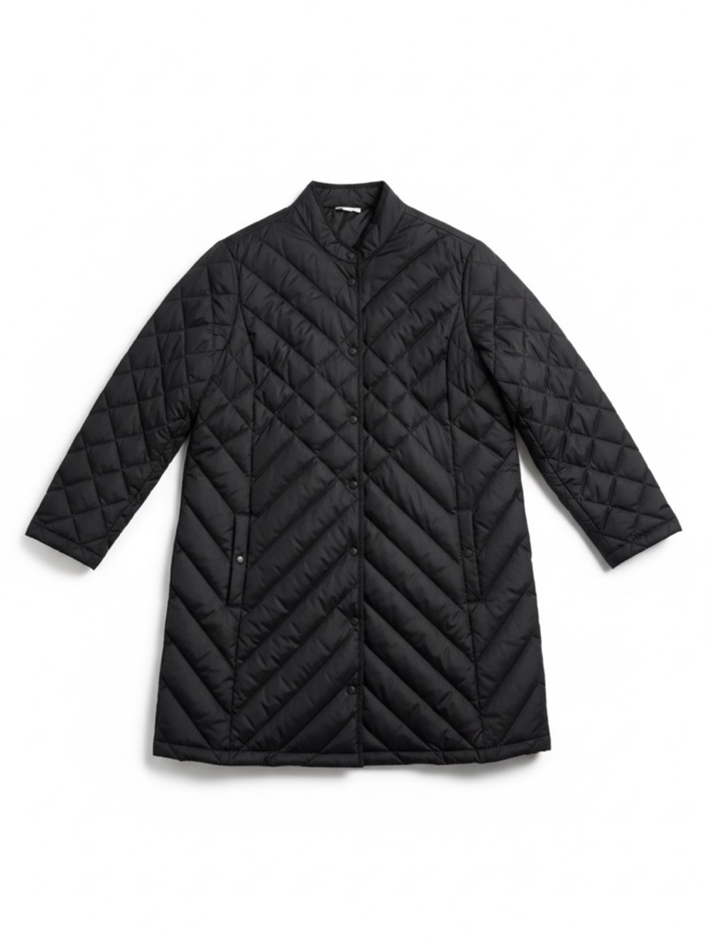 J. Jill Black Lightweight Quilted Down Packable Jacket Black Size 1X / XL